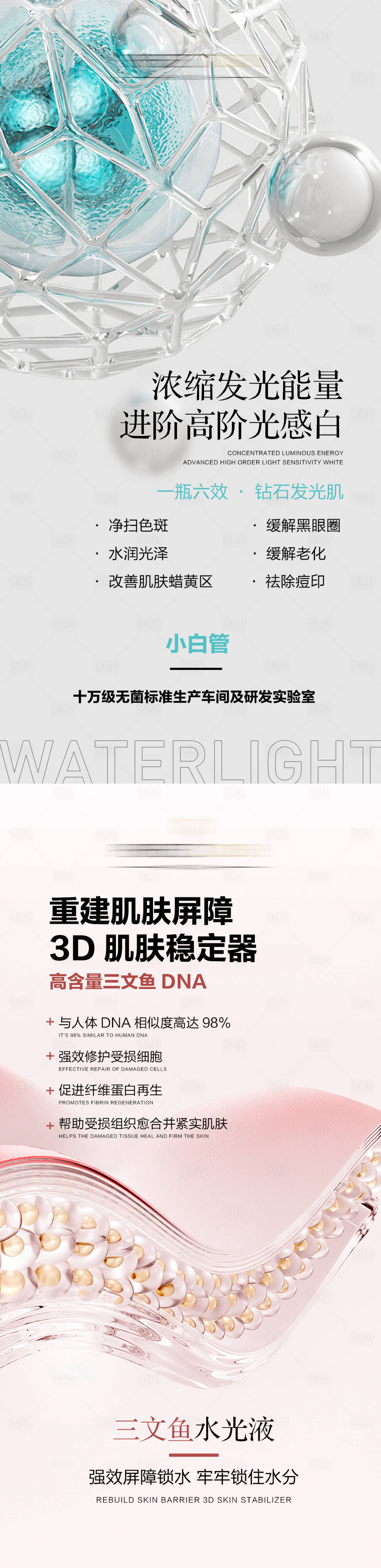 源文件下載【享設計】搜索編號：78250022828503038【醫美發光護膚水光海報】
