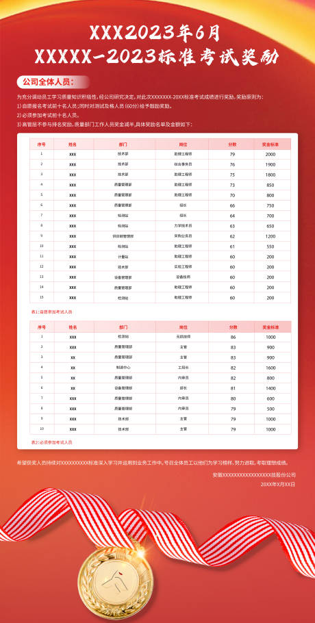 源文件下載【享設計】搜索編號：49750022853635988【考試獎勵海報】