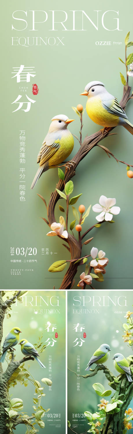 源文件下载【享设计】搜索编号：92360022463134837【春分节气海报】