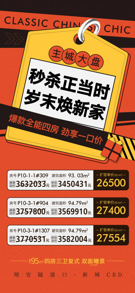 源文件下载【创意标签特价房海报】编号：81700022497587203