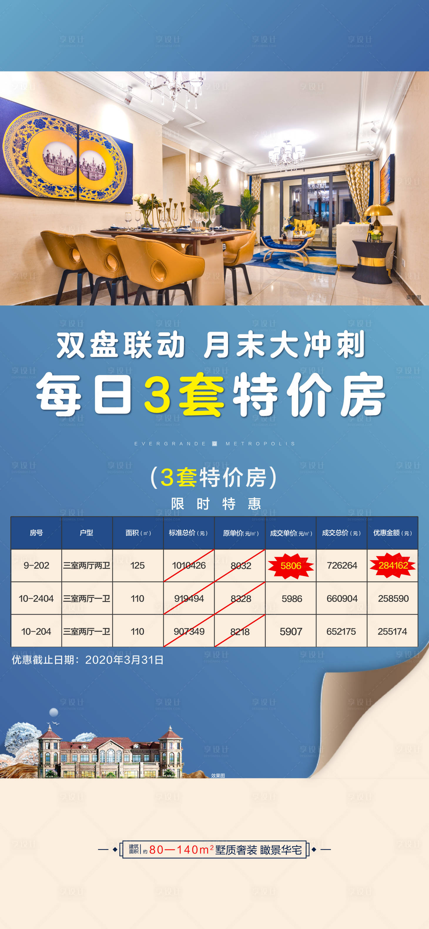源文件下載【享設計】搜索編號：94670022669413147【地產特價房海報】