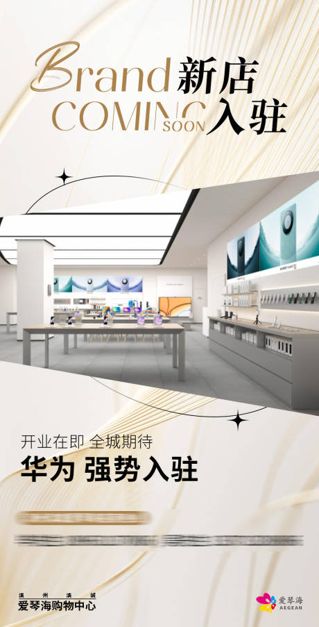 源文件下载【新店入驻简约海报】编号：45540022868629250