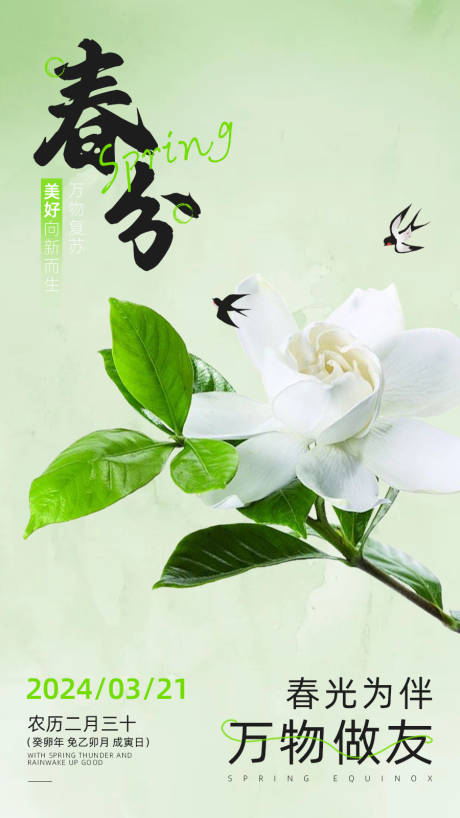 源文件下载【春分节气海报】编号：84700022717754604