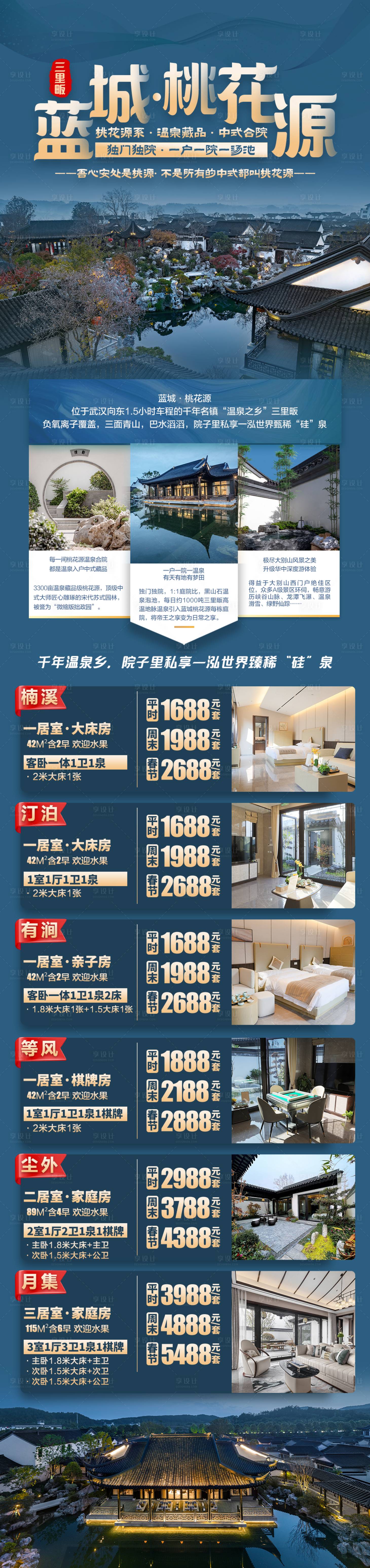 源文件下载【享设计】搜索编号：20360022351838631【三里畈蓝城桃花源旅游长图海报】