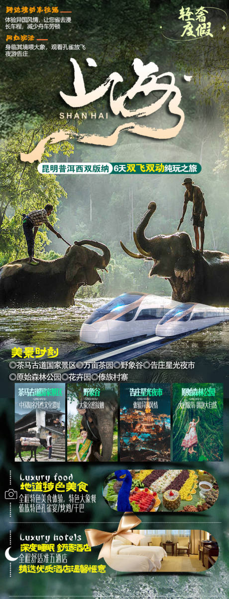 源文件下载【版纳旅游海报】编号：45550022368434225