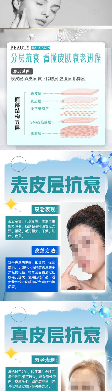 源文件下載【皮膚抗衰科普長圖海報】編號：92740022353554628
