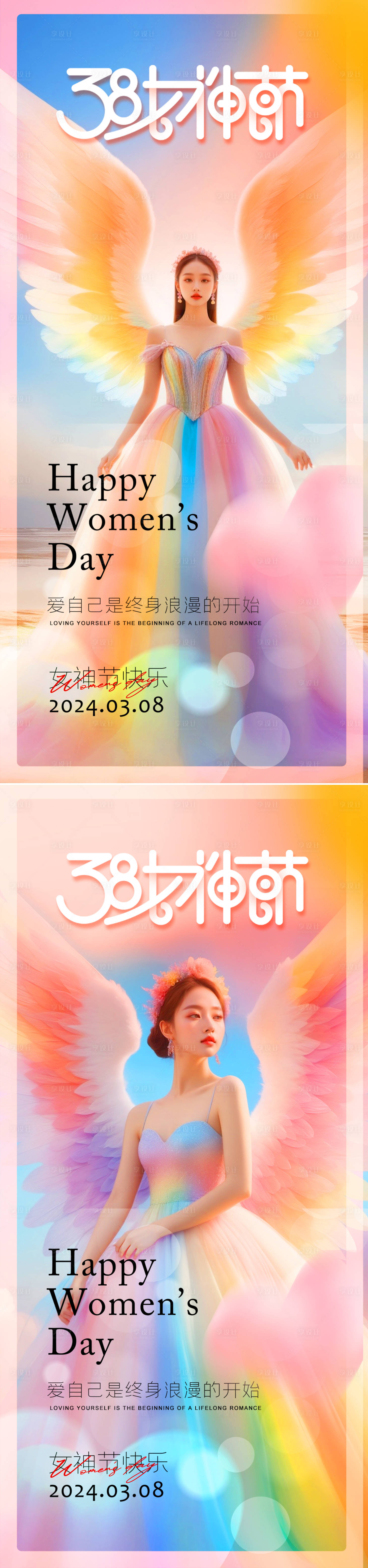 源文件下载【享设计】搜索编号：74190022317158030【女神节系列海报】