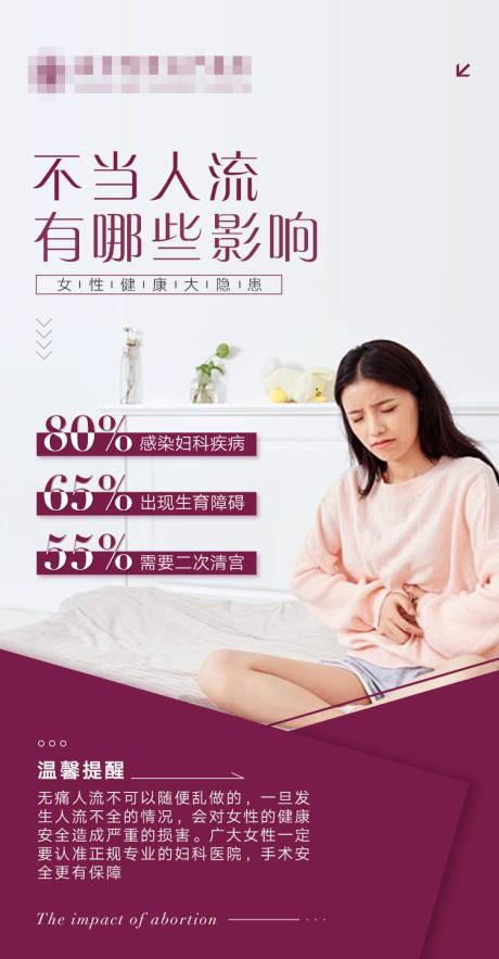 源文件下载【妇科不当人流有什么影响海报 】编号：10610022804077106