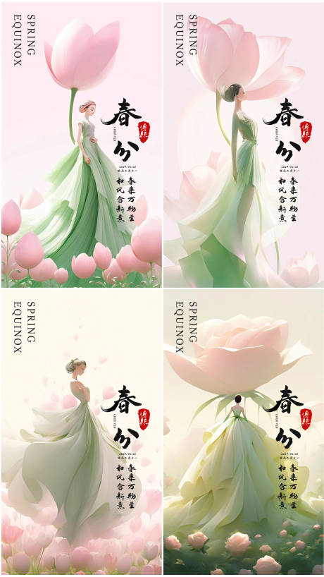 源文件下载【享设计】搜索编号：34140022472247153【春分传统节气海报】