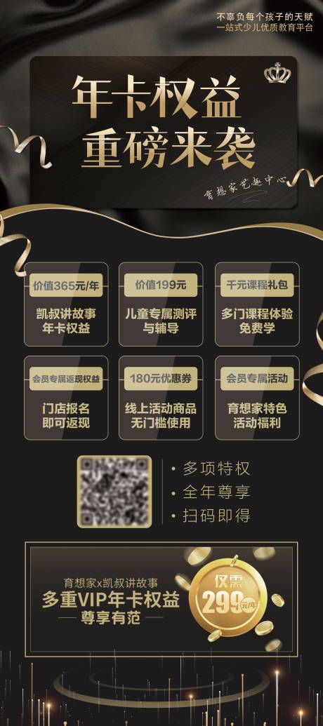 源文件下載【享設(shè)計(jì)】搜索編號：29320022400539918【年卡權(quán)益黑金海報(bào)】