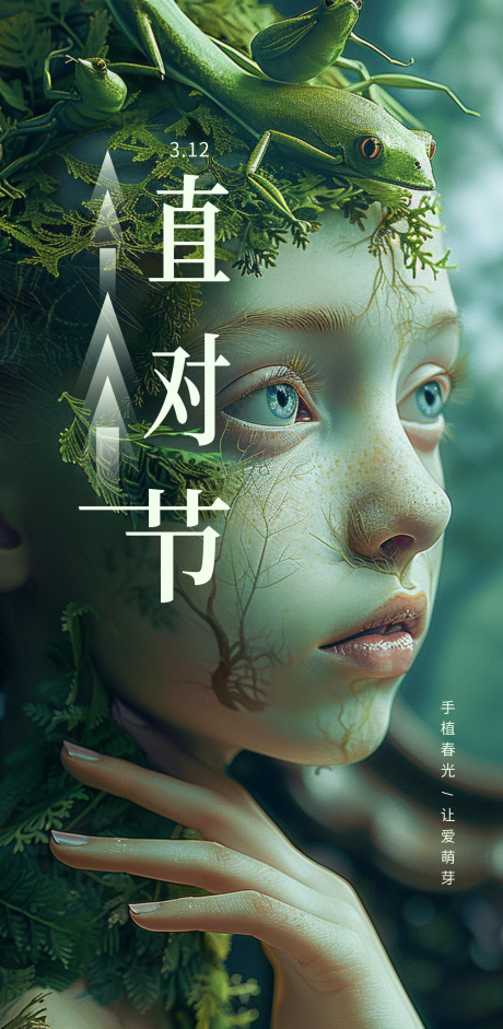 源文件下载【植树节创意海报】编号：93630022428555934
