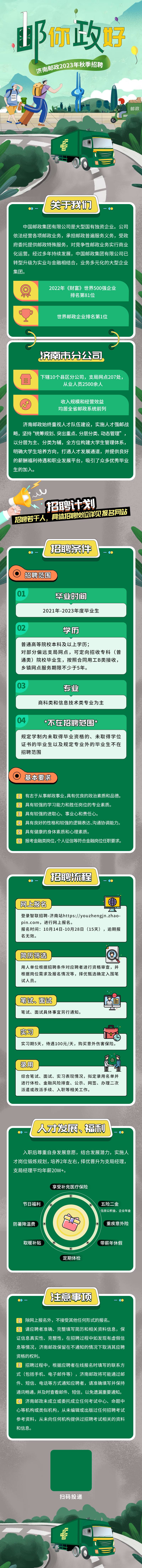 源文件下載【享設計】搜索編號：50940022896801087【濟南郵政校園招聘長圖專題設計】