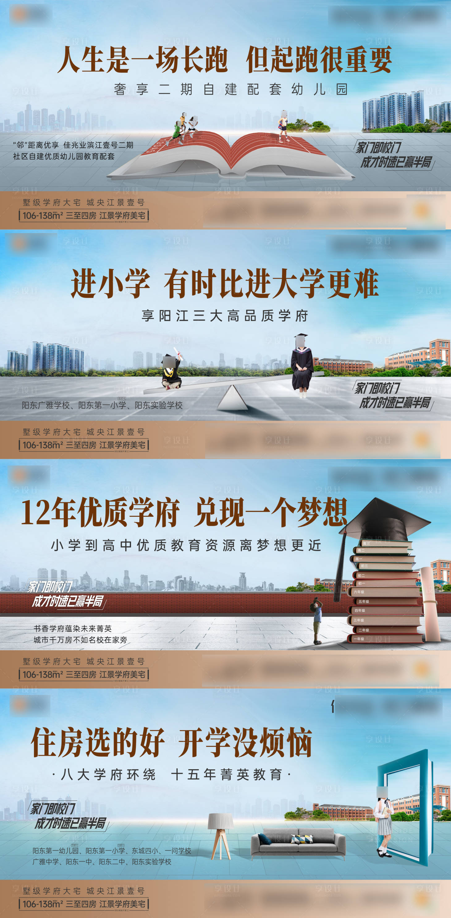 源文件下載【享設計】搜索編號：52860022354007863【地產學區價值點系列海報展板】