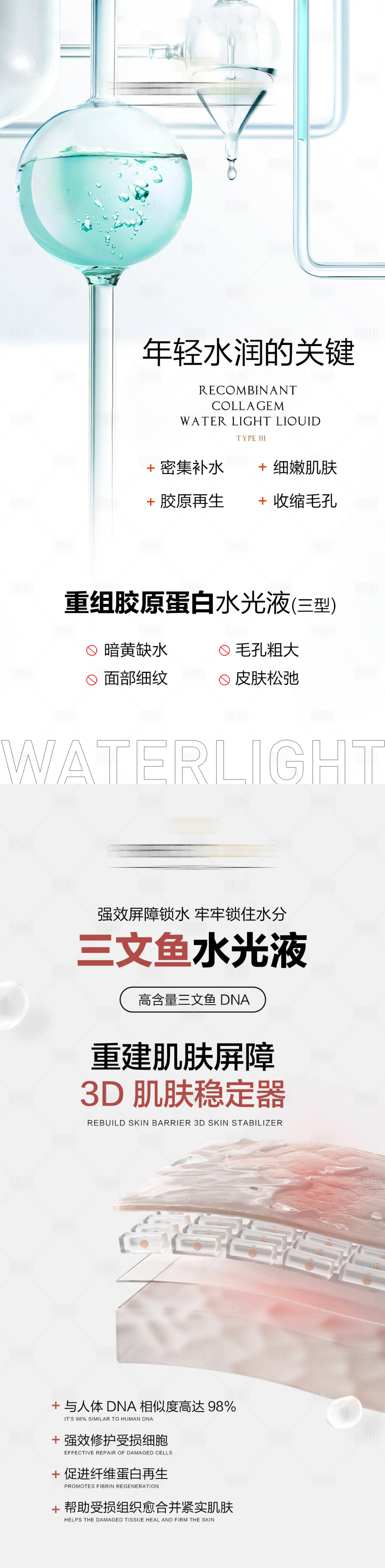 源文件下載【享設計】搜索編號：87560022916982993【醫美護膚水光系列海報】