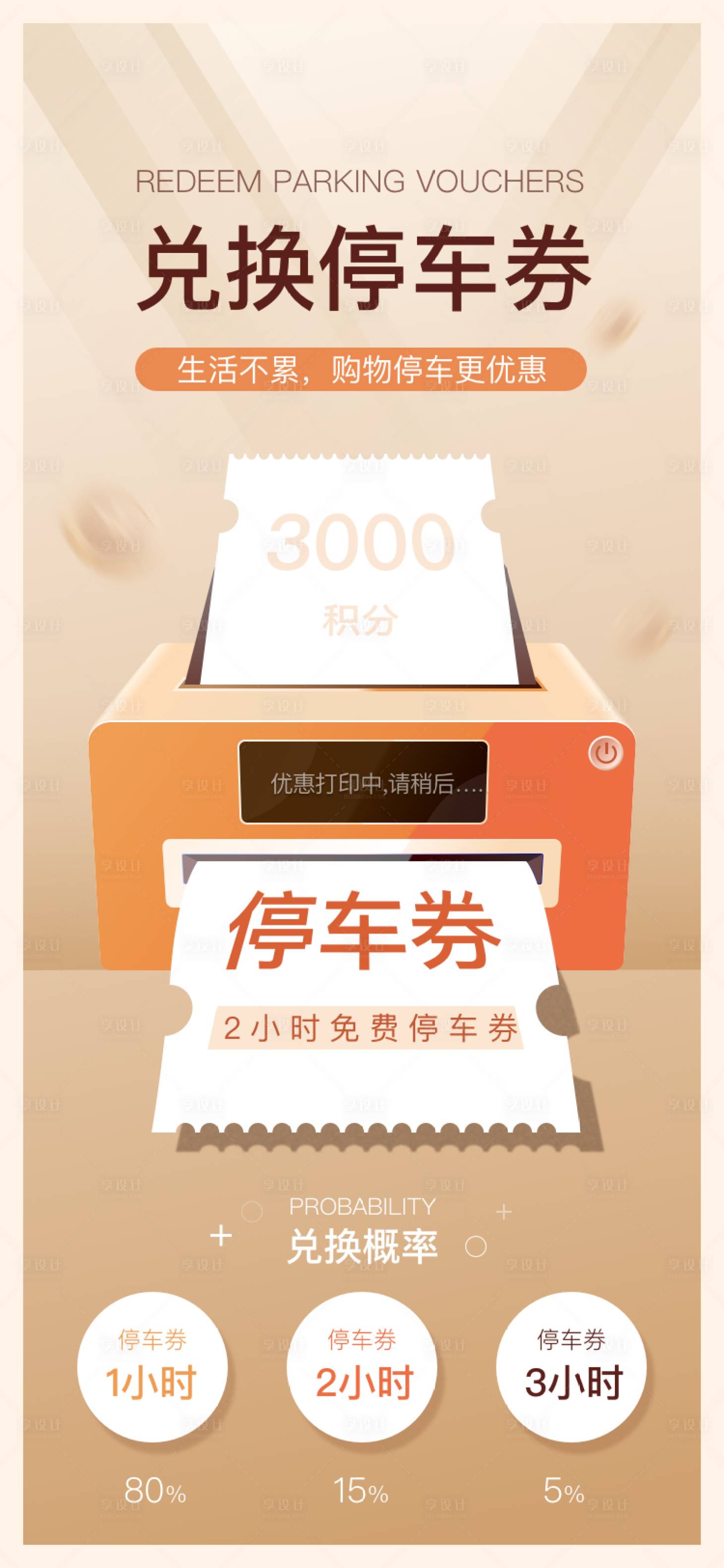 源文件下载【商场兑换优惠停车券海报】编号：44850022441357876