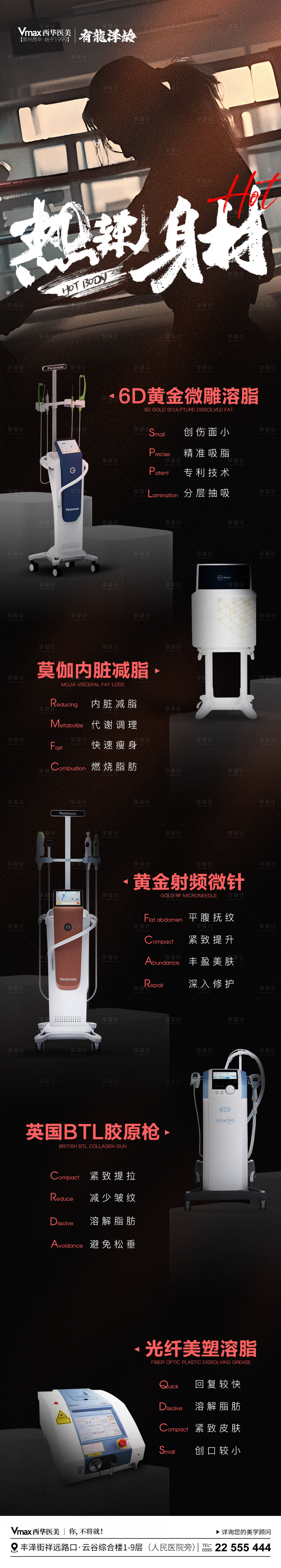 源文件下载【享设计】搜索编号：99970022241625536【医美吸脂仪器篇长图海报】