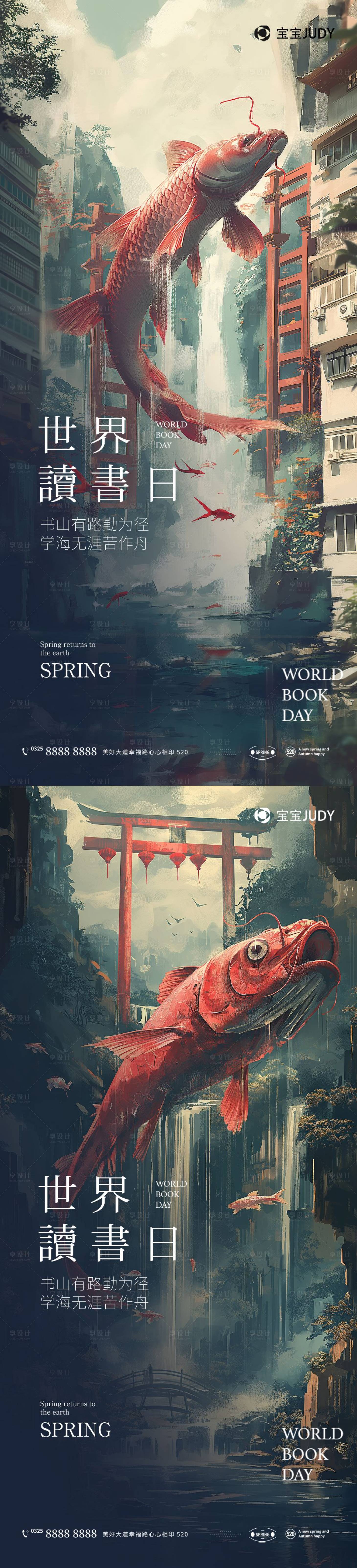 源文件下载【享设计】搜索编号：13790022821087688【世界读书日海报】