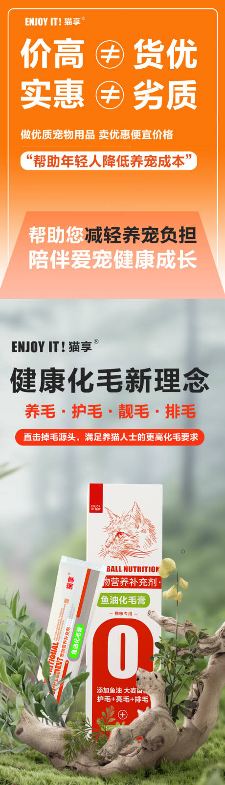 源文件下载【宠物猫狗专用化毛膏详情页】编号：26080022554135530