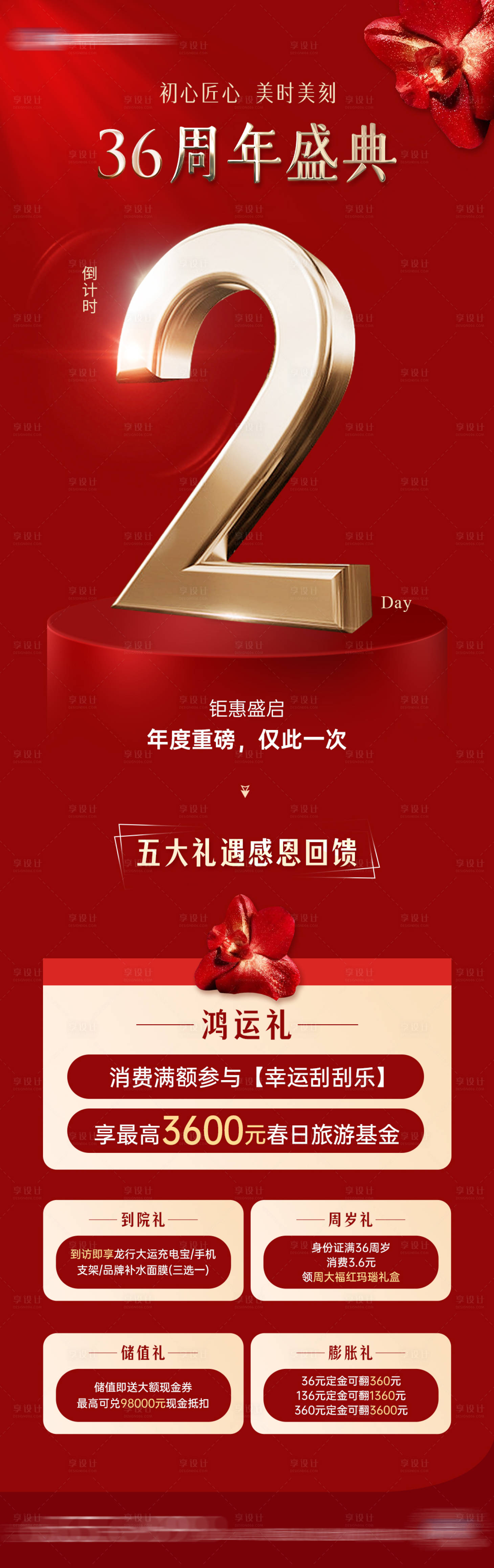 源文件下載【享設計】搜索編號：22960022518057896【醫(yī)美周年慶倒計時海報】