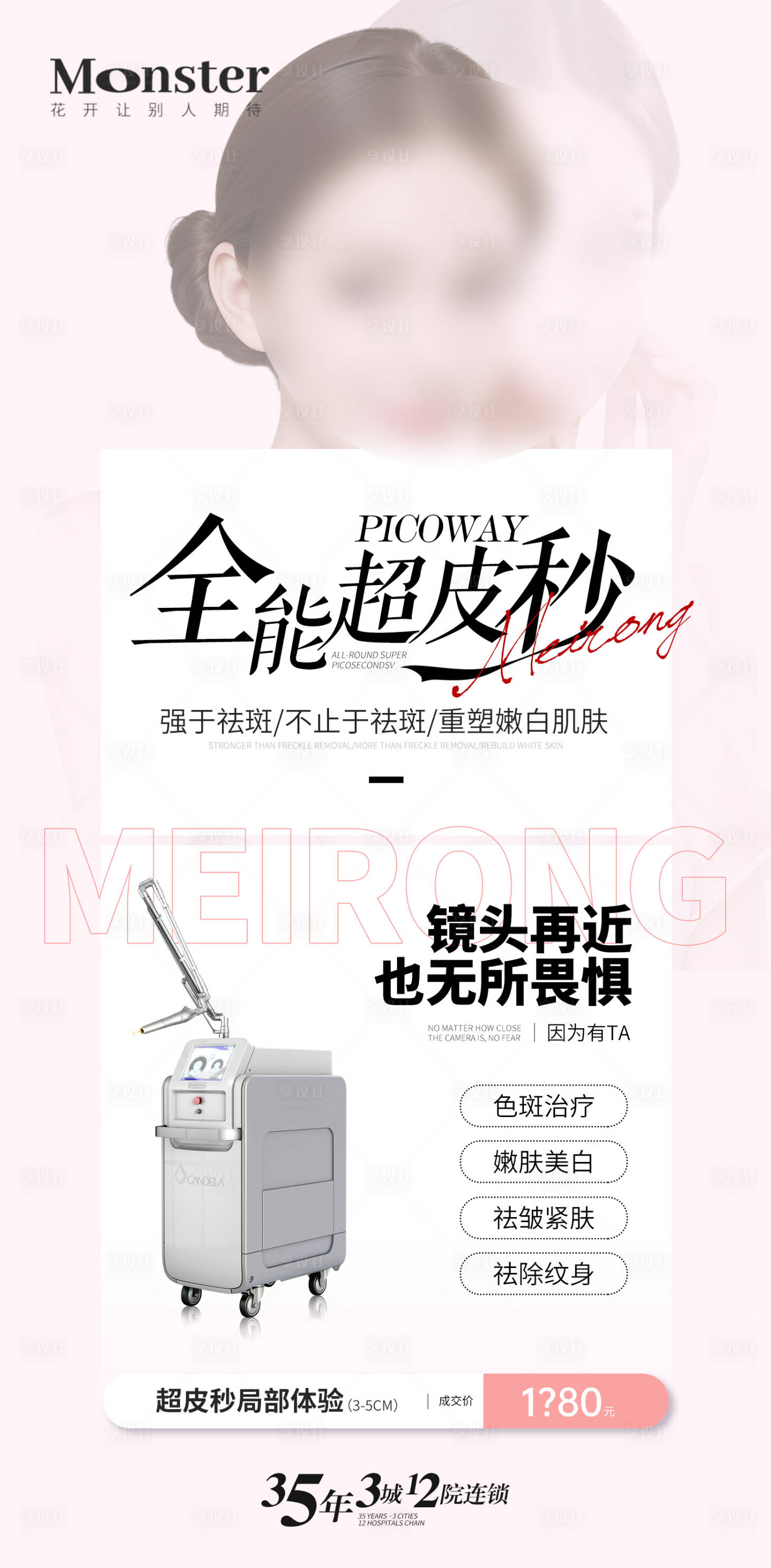 源文件下載【享設(shè)計】搜索編號：36140022804511254【醫(yī)美超皮秒海報】