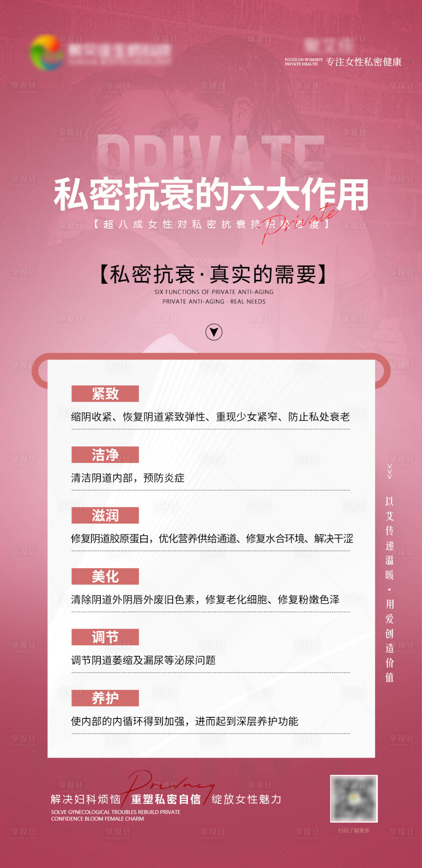 源文件下载【享设计】搜索编号：48370022743006694【私密抗衰保养宣传海报】