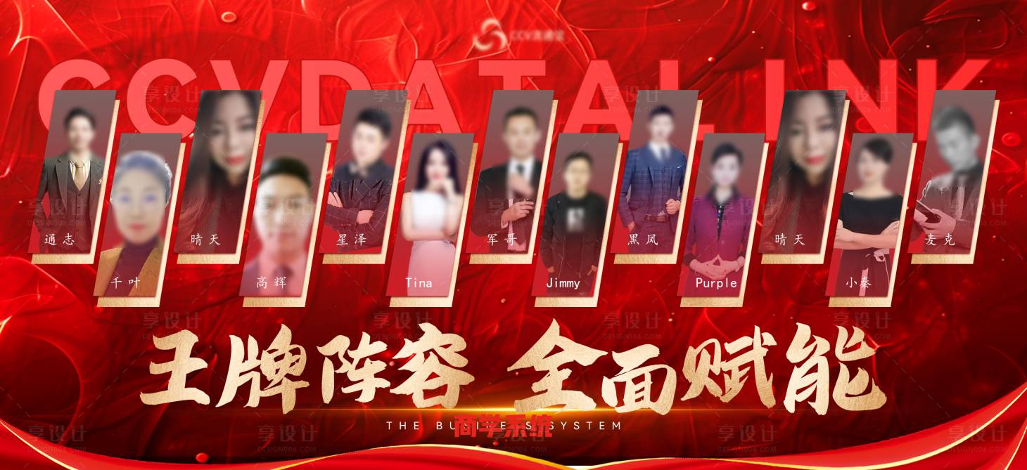 源文件下载【享设计】搜索编号：49490022372324371【团队阵容展板】