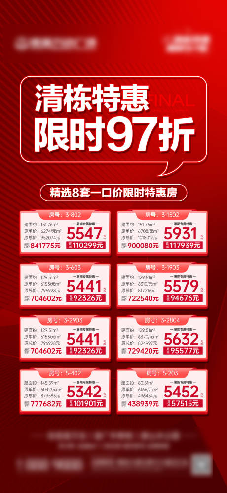 源文件下載【地產熱銷一口價移動端海報】編號：93240022503681765
