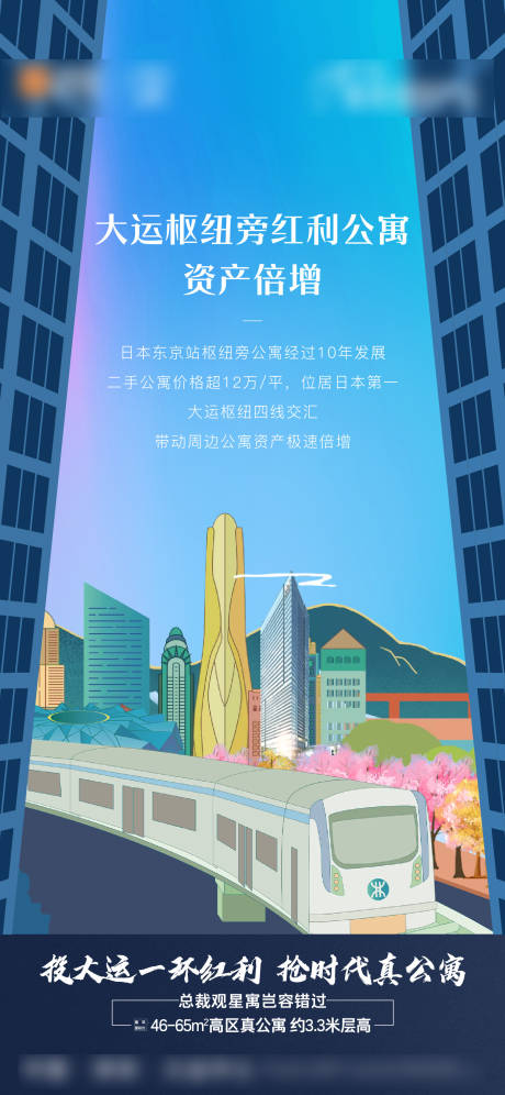 源文件下载【房地产交通红利插画系列单图】编号：86160022872527973