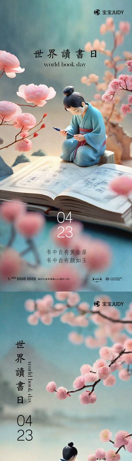 源文件下载【世界读书日海报】编号：27890022546137480