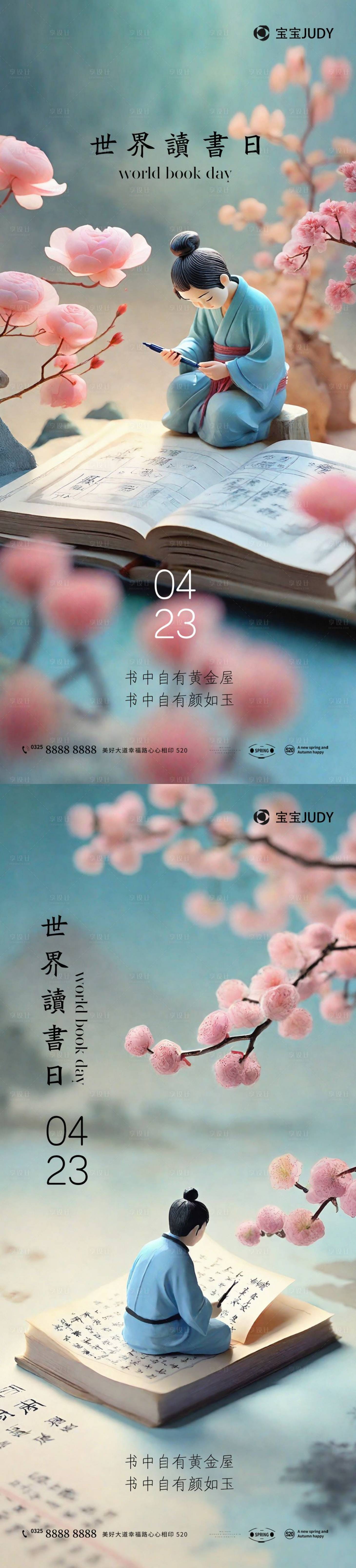 源文件下載【世界讀書日海報】編號：27890022546137480