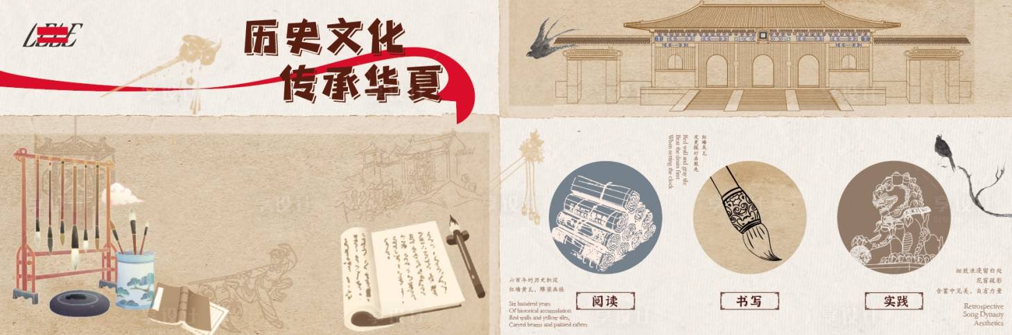 源文件下載【享設計】搜索編號：93090022715103629【古文化展板】