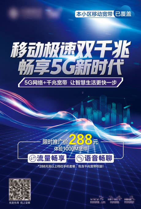 源文件下载【畅享5G极速双千兆海报】编号：53850022687333697