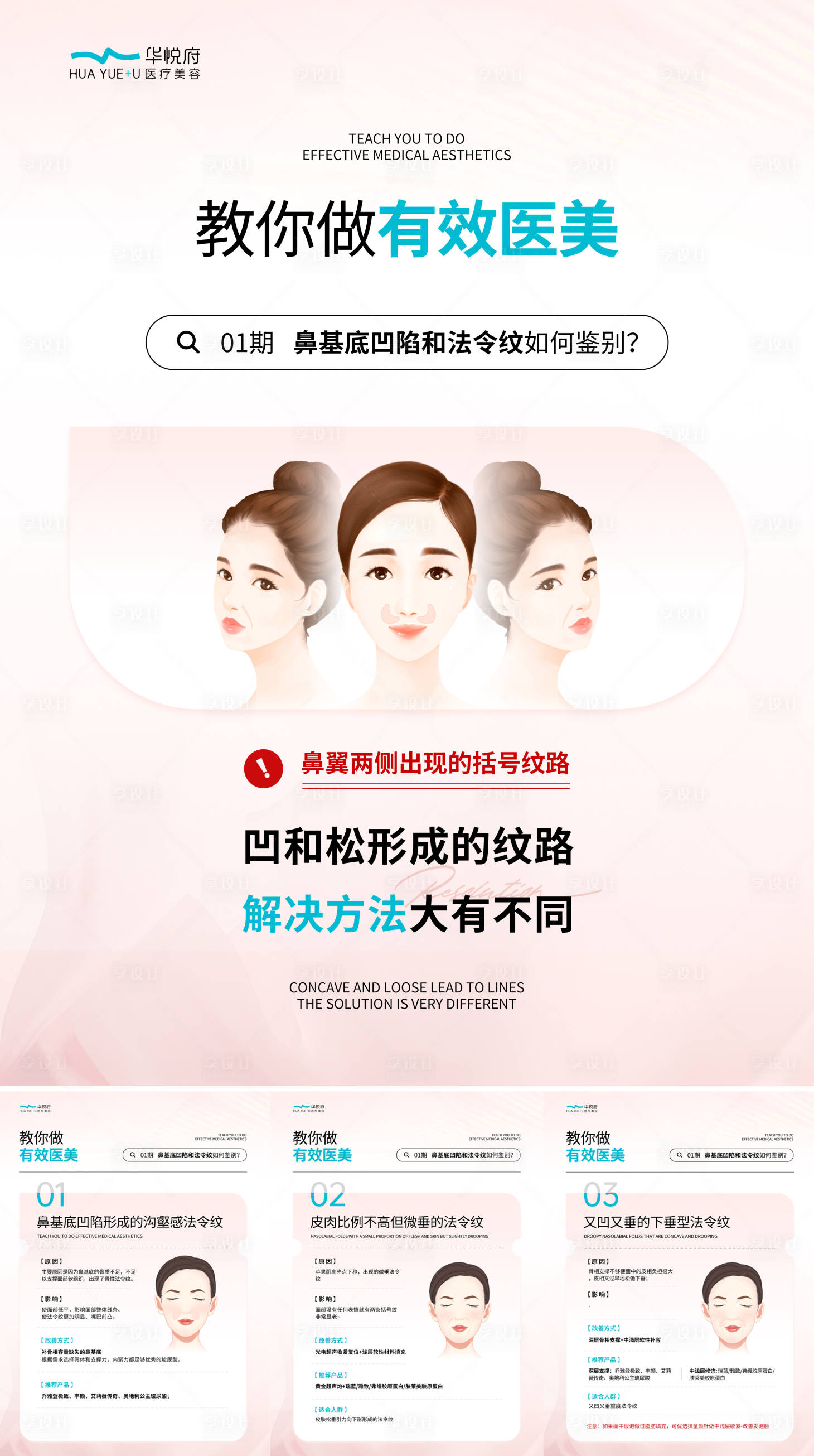 源文件下載【享設計】搜索編號：92780022575986990【醫美項目科普海報】