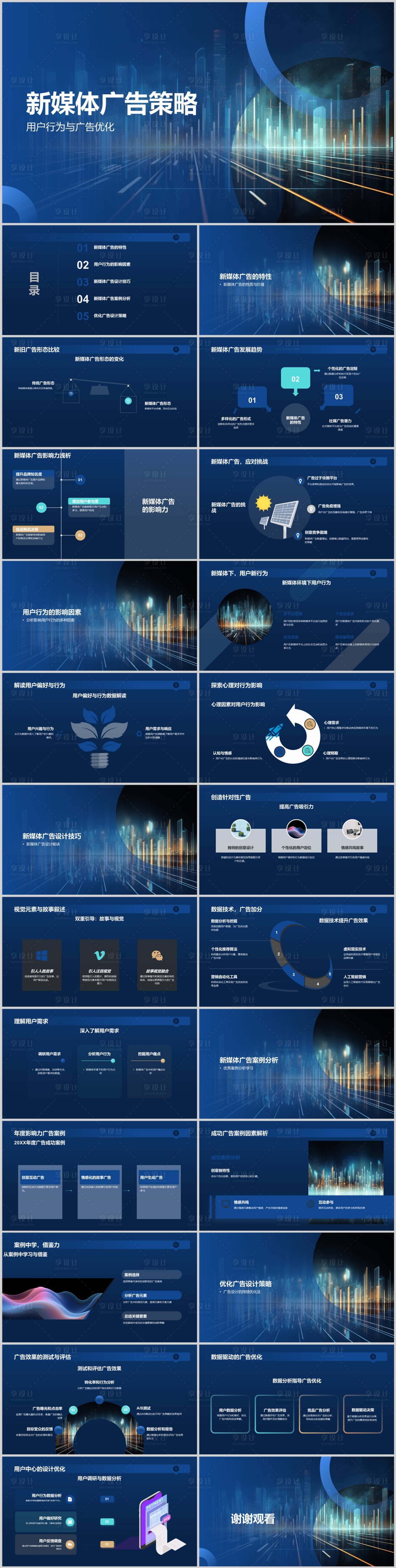 源文件下載【享設計】搜索編號：54110022354296373【新媒體廣告策略PPT】