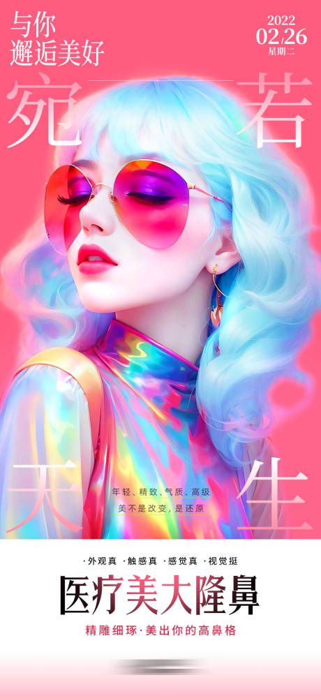 源文件下载【医美隆鼻海报】编号：99990022778928188