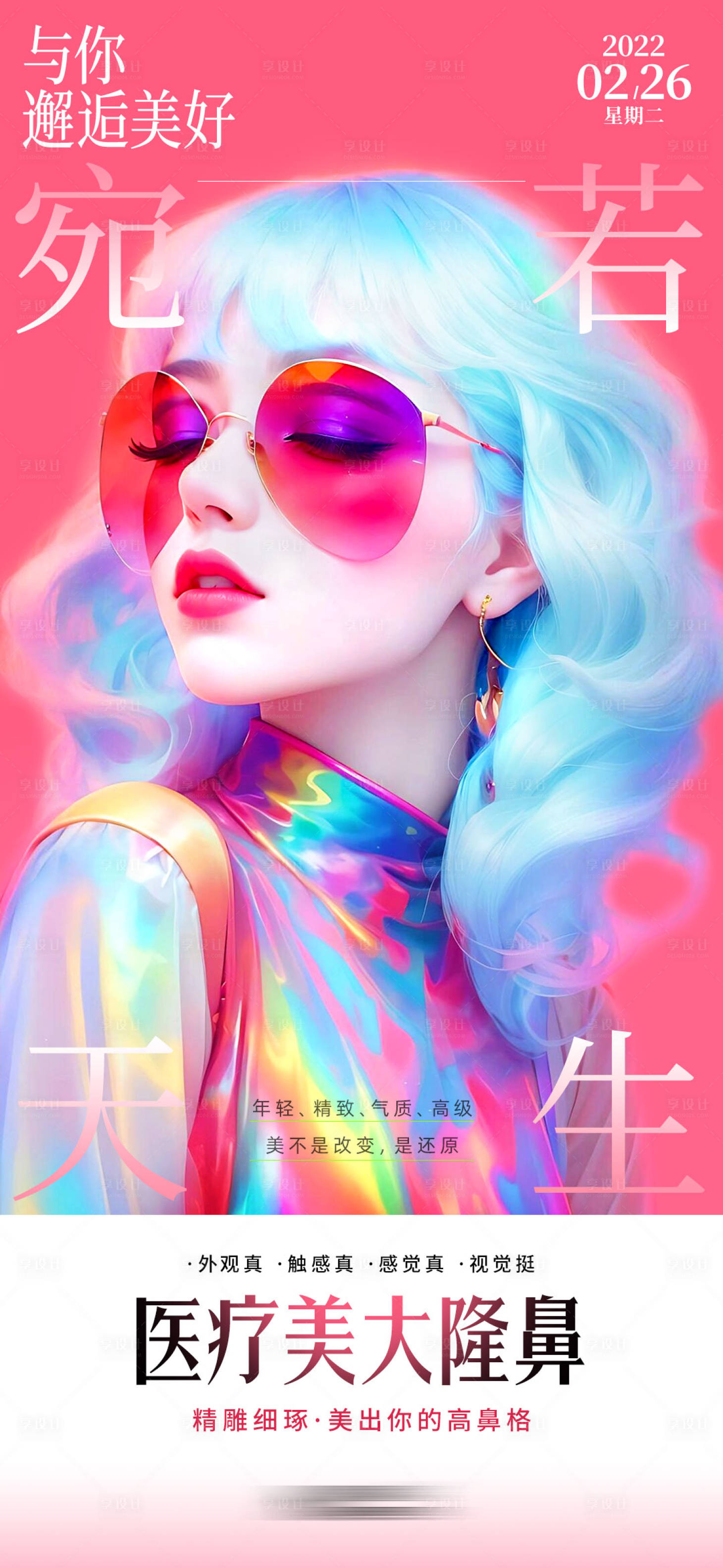源文件下载【医美隆鼻海报】编号：99990022778928188