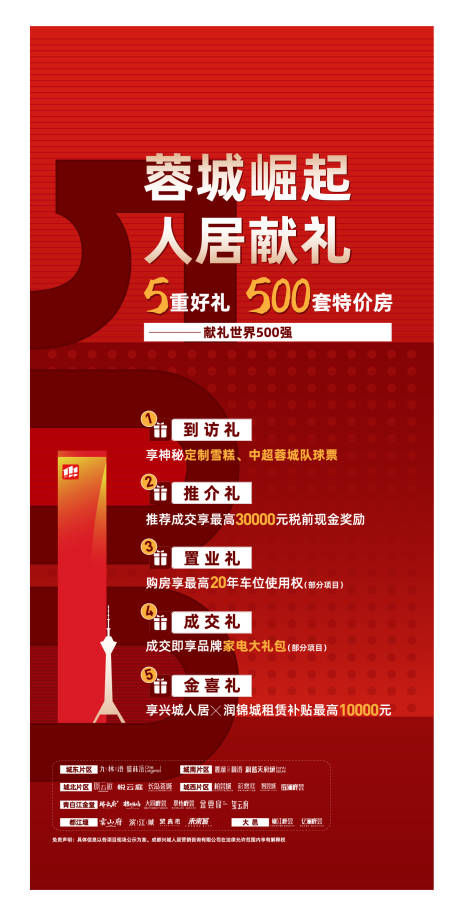 源文件下载【享设计】搜索编号：87120022648848051【地产五重礼海报】