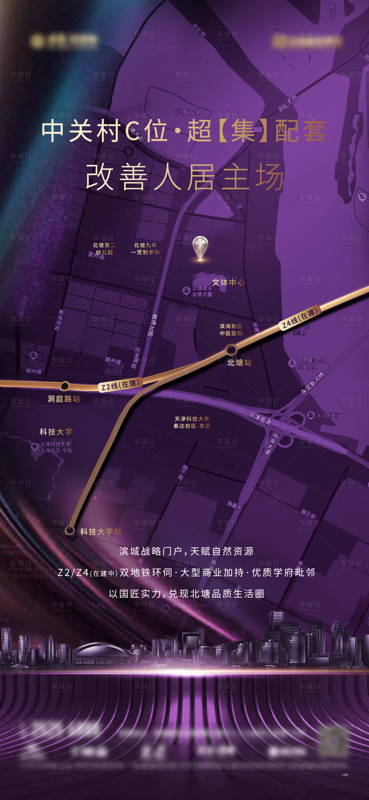 源文件下载【享设计】搜索编号：44410022781936840【区域价值配套海报】