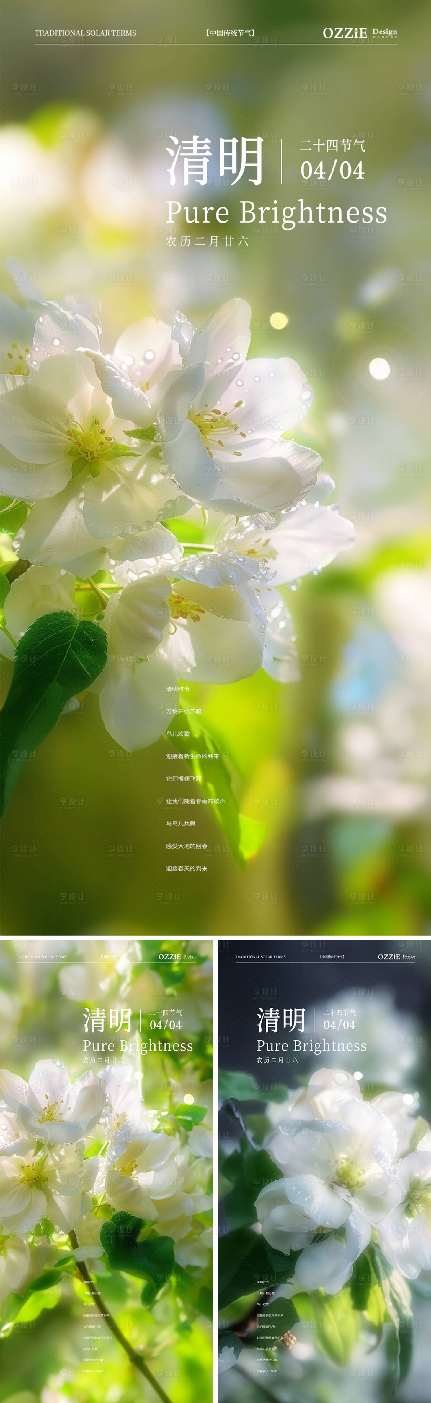 源文件下載【清明節氣系列海報】編號：97510022867805034