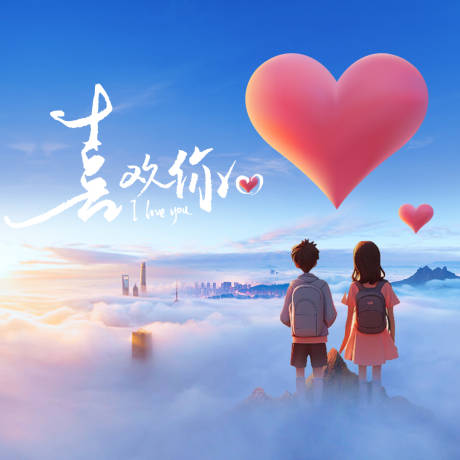 源文件下载【梦幻心形情人节背景板】编号：12000022554434245