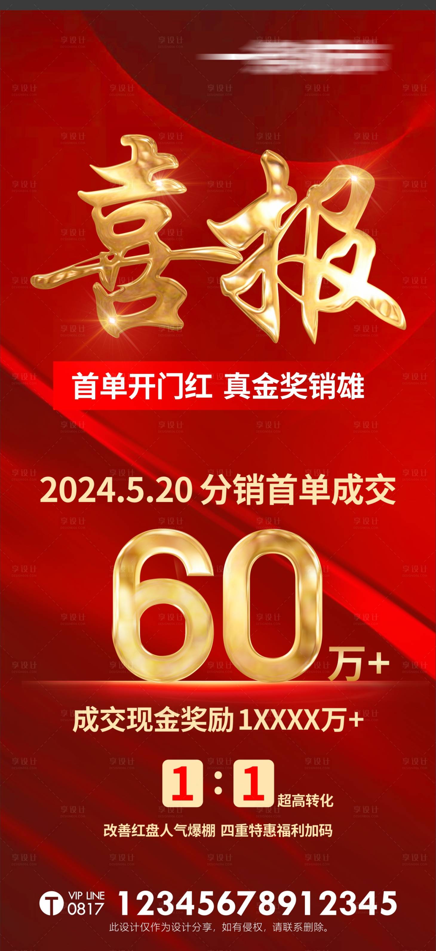源文件下载【享设计】搜索编号：55740022821206266【地产喜报品质海报】