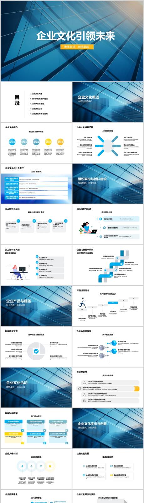 源文件下載【享設(shè)計】搜索編號：86930022926044866【企業(yè)文化引領(lǐng)未來PPT】