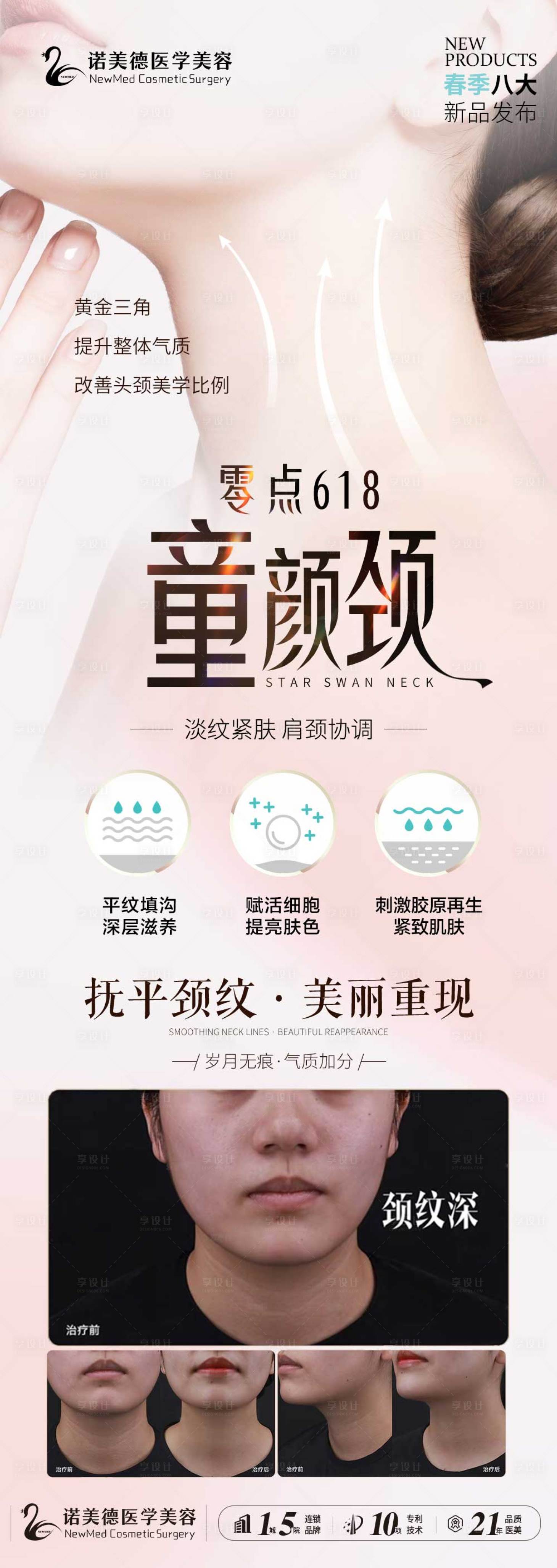 源文件下载【享设计】搜索编号：34540022789851688【医美颈部抗衰海报】