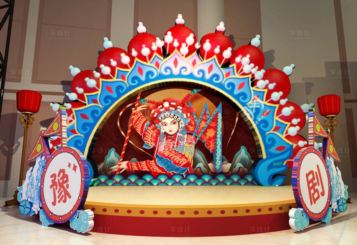 源文件下載【享設計】搜索編號：57520022885255242【戲曲美陳打卡DP點】
