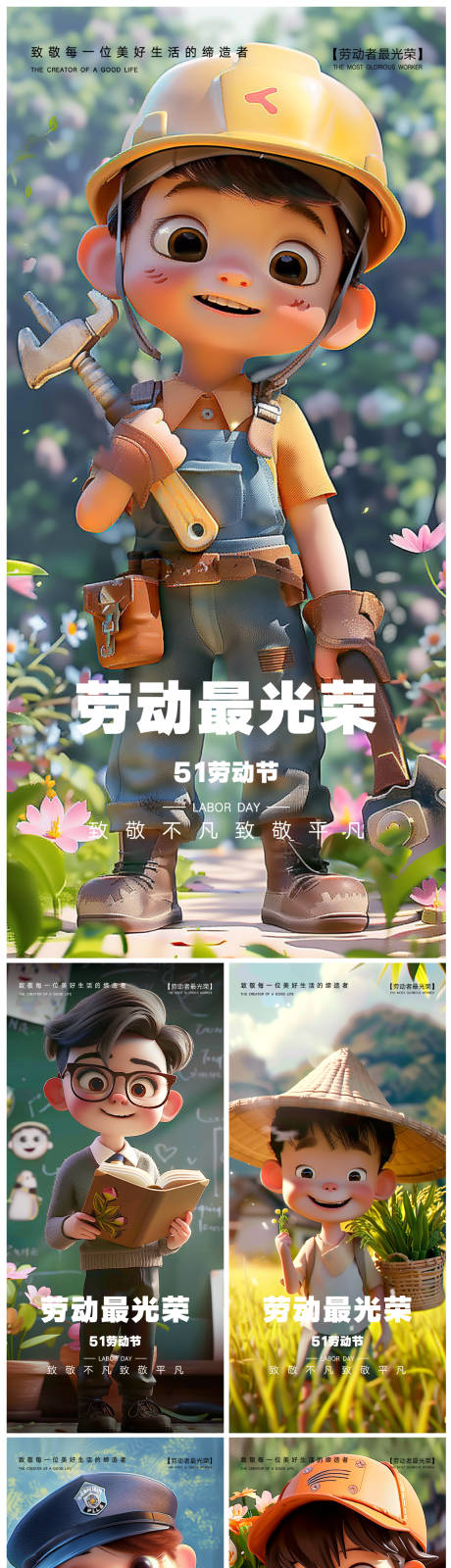源文件下载【五一劳动节海报】编号：39820022712772840