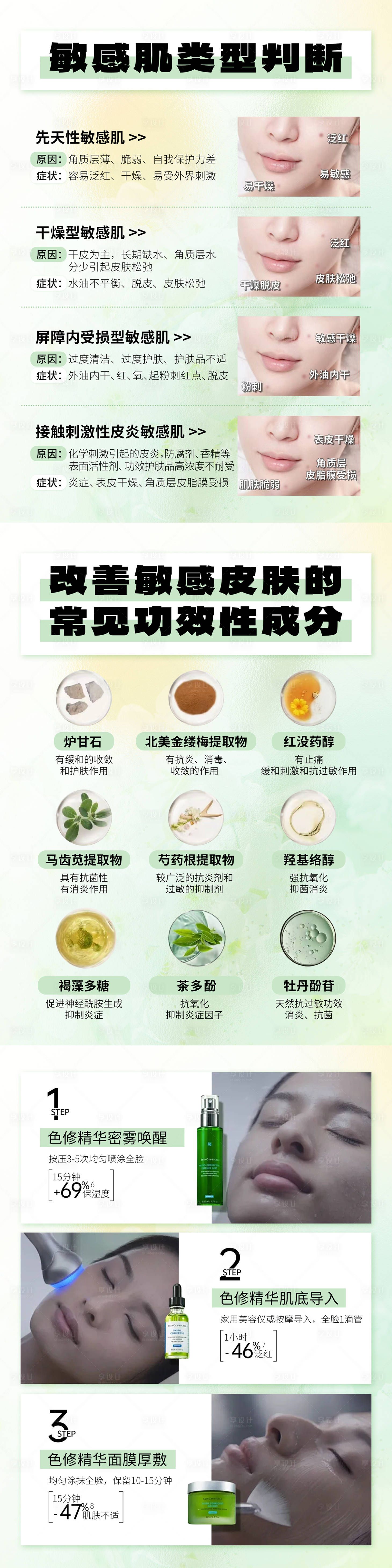 源文件下载【享设计】搜索编号：17980022332481310【敏感肌小红书组图海报】