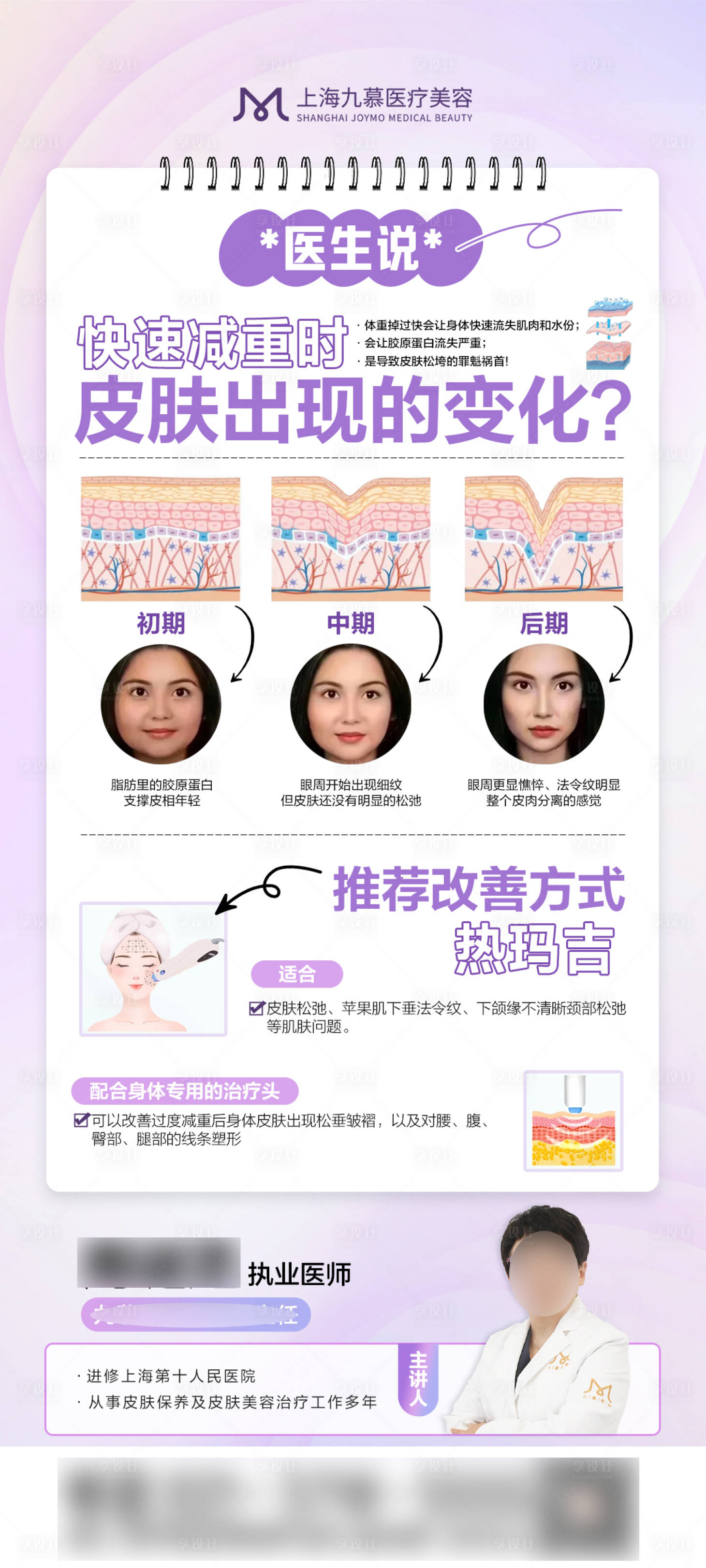 源文件下載【享設計】搜索編號：26920022898062630【醫美專家快速減重科普海報】