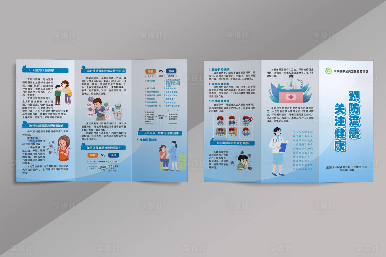 源文件下载【预防流感三折页】编号：66290022343389250