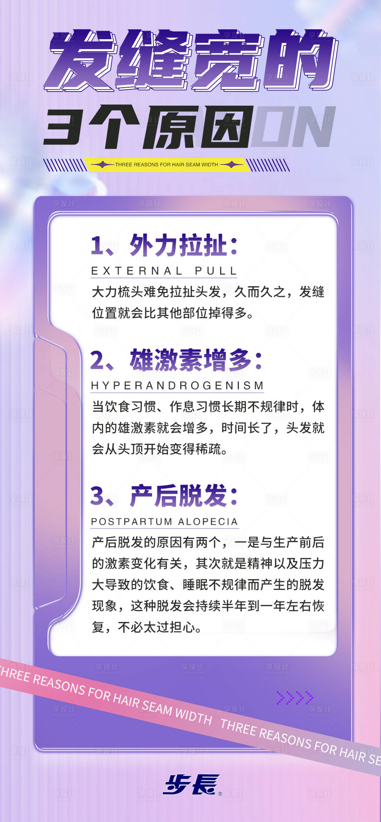 源文件下载【享设计】搜索编号：82860022392289561【脱发海报】