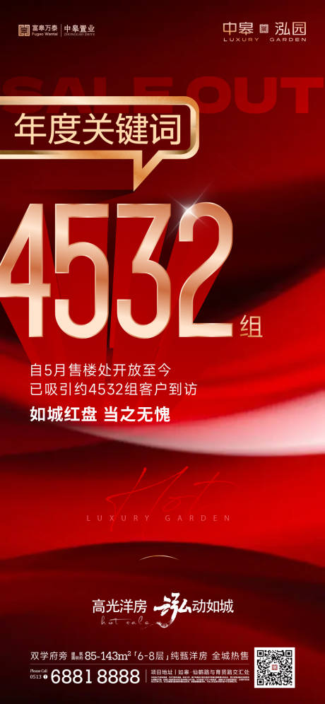 源文件下载【地产卖压红金海报】编号：28000022837404233
